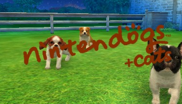 Nintendogs + Cats: French Bulldog & New Friends title screen for Nintendo 3DS